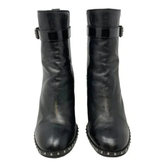Rag & Bone Romi Black Lamb Leather Studded Ankle Strap Boots - Size 6.5 - Picture 6 of 11